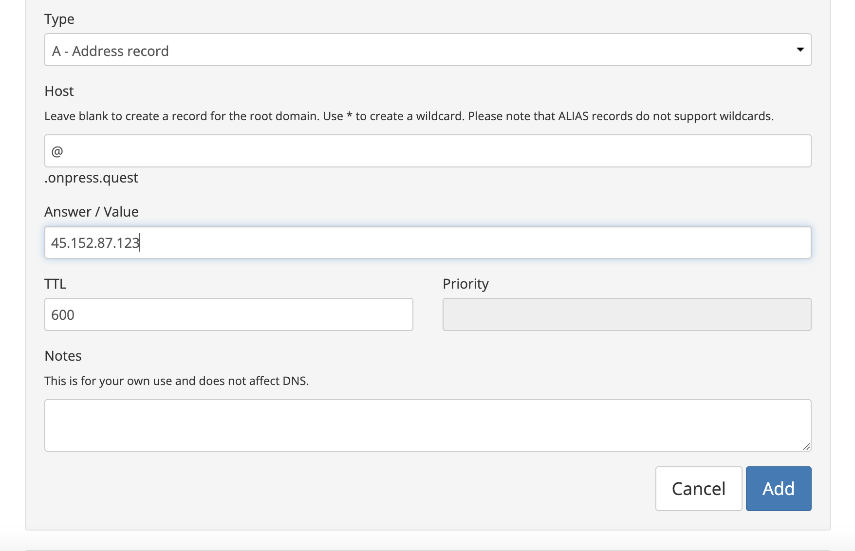 Привязка домена