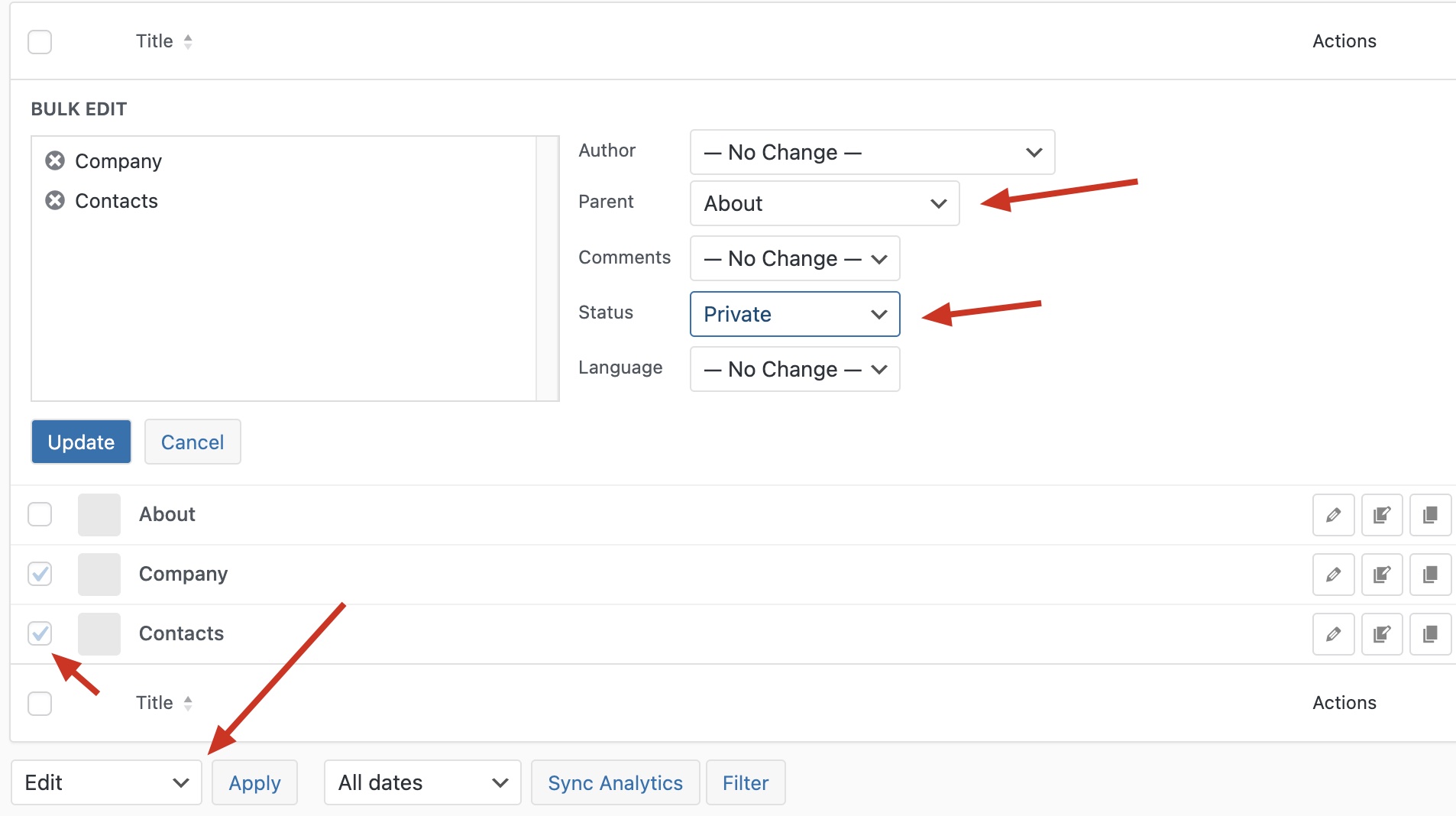 Массовое редактирование